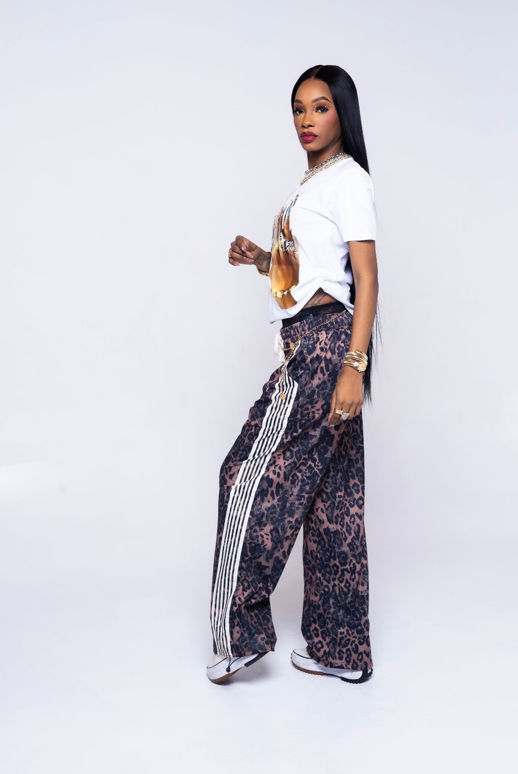 Cheetah print pants (Tall Girl Friendly)￼