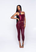 Burgundy Three-Piece Set
